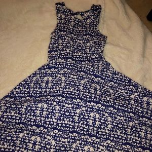 Blue and White Dress-Great for Tailgating